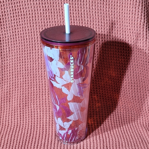 Starbucks 2021 Spring floral iris 24oz Tumbler